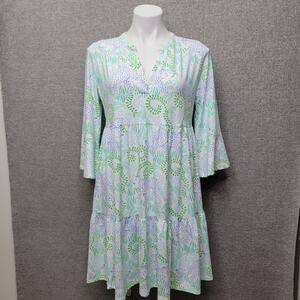 MARY SQUARE TIERE DRESS, SIZE L